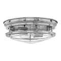 Quintiesse - Außen-Deckenleuchte HADRIAN 2xE27/40W/230V Ø 27,8 cm IP44 Hochglanz-Chrom