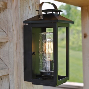 Quintiesse - Außenwandleuchte ATWATER S 1xE27/60W/230V IP44 schwarz