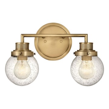 Quintiesse - Bad-Wandleuchte POPPY 2xE27/60W/230V IP44 goldfarben