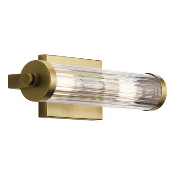 Quintiesse - Badezimmer-Wandleuchte AZORES 2xE14/40W/230V IP44 goldfarben