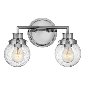 Quintiesse - Badezimmer-Wandleuchte POPPY 2xE27/60W/230V IP44 glänzender Chrom