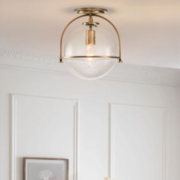 Quintiesse - Deckenleuchte SOMERSET 1xE27/60W/230V Ø 28,2 cm goldfarben