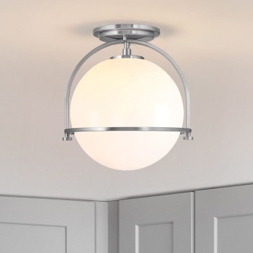 Quintiesse - Deckenleuchte SOMERSET 1xE27/60W/230V Ø 28,2 cm mattchrom