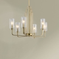 Quintiesse - Kronleuchter an Stange KIMROSE, 6×E14, max. 40 W, 230 V, Ø 68,6 cm, gold