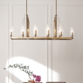 Quintiesse - Kronleuchter mit Stange KIMROSE 10xE14/40W/230V goldfarben