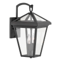 Quintiesse - Lampada da parete per esterni ALFORD S 2xE14/40W/230V IP44 nera