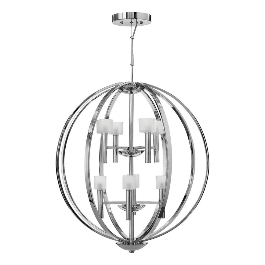 Quintiesse - Lampadario LED a sospensione MONDO 8xG9/3W/230V Ø 71,3 cm cromo lucido