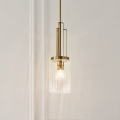 Quintiesse - Pendelleuchte mit Stange KIMROSE 1xE27/60W/230V, Ø 17,8 cm, goldfarben