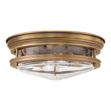 Quintiesse - Plafoniera da esterno HADRIAN 2xE27/40W/230V Ø 30,5 cm IP44 bronzo