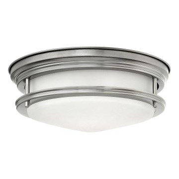 Quintiesse - Plafoniera da esterno HADRIAN 2xE27/40W/230V Ø 30,5 cm IP44 cromo opaco