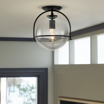 Quintiesse - Plafoniera SOMERSET 1xE27/60W/230V Ø 28,2 cm nera