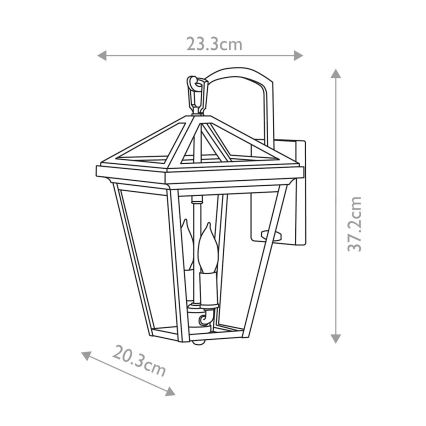 Quintiesse - Lampada da parete per esterni ALFORD S 2xE14/40W/230V IP44 nera