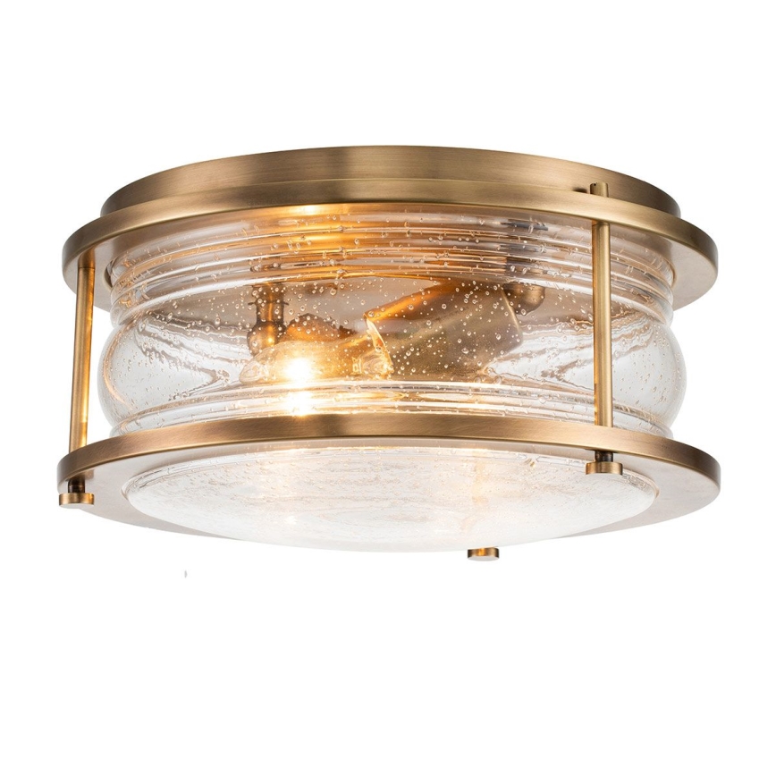 Quintiesse - Badezimmer-Deckenleuchte ASHLAND 2xE27/60W/230V Ø 30,5 cm IP44 Gold