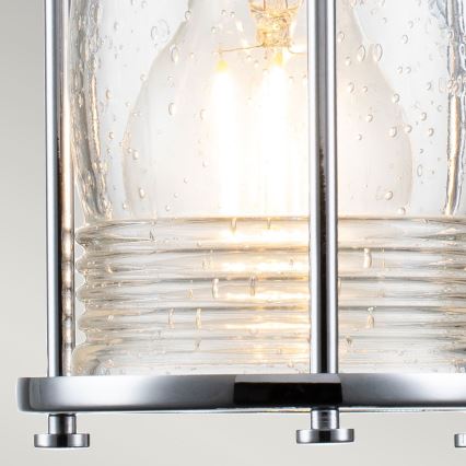 Quintiesse - Lampada da parete per esterni ASHLAND BAY 1xE27/60W/230V IP44 cromo lucido