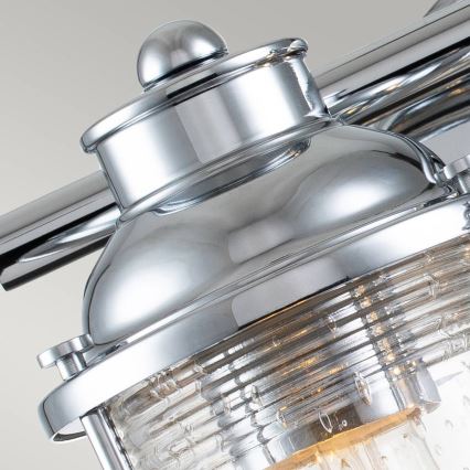 Quintiesse - Außenwandleuchte ASHLAND BAY 2xE27/60W/230V IP44 glänzender Chrom