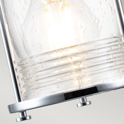 Quintiesse - Außenwandleuchte ASHLAND BAY 2xE27/60W/230V IP44 glänzender Chrom
