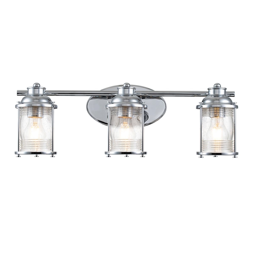 Quintiesse - Außenwandleuchte ASHLAND BAY 3xE27/60W/230V IP44 glänzender Chrom