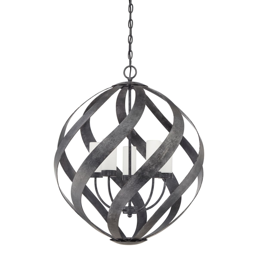 Quintiesse - Lustre d'extérieur suspendu sur chaîne BLACKSMITH 5xE14/40W/230V Ø 66,4 cm IP44 noir