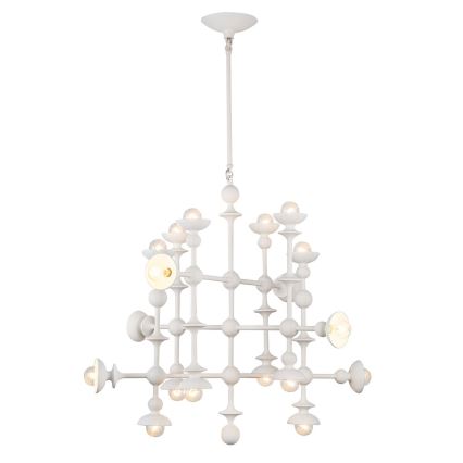 Quintiesse - Lampadario a stelo CADENCE 18xE14/40W/230V bianco