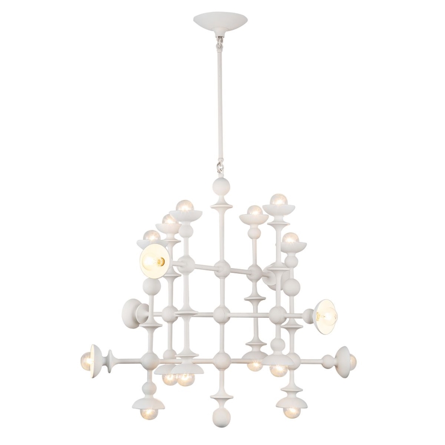 Quintiesse - Lampadario a stelo CADENCE 18xE14/40W/230V bianco