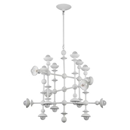 Quintiesse - Lampadario a stelo CADENCE 18xE14/40W/230V bianco