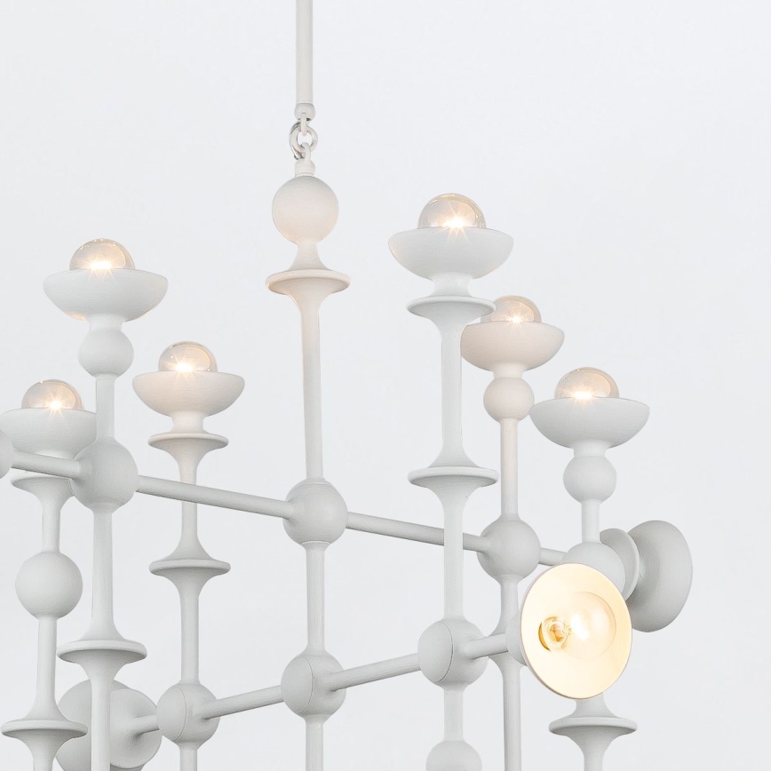 Quintiesse - Lampadario a stelo CADENCE 18xE14/40W/230V bianco