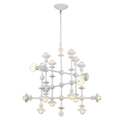 Quintiesse - Lustre à tige CADENCE 18xE14/40W/230V blanc