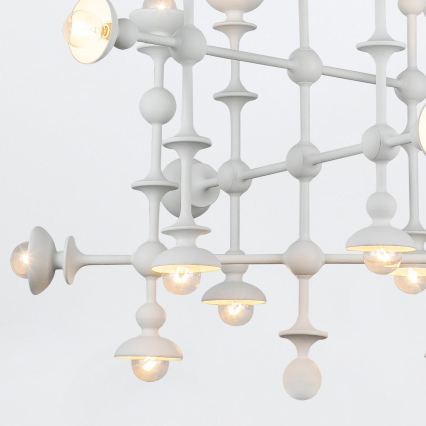 Quintiesse - Lustre à tige CADENCE 18xE14/40W/230V blanc