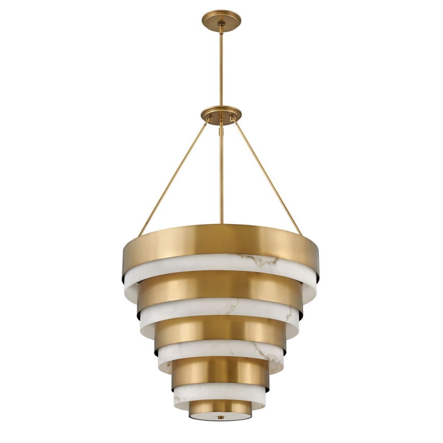 Quintiesse - Lampadario a stelo ECHELON 8xE14/40W/230V dorato