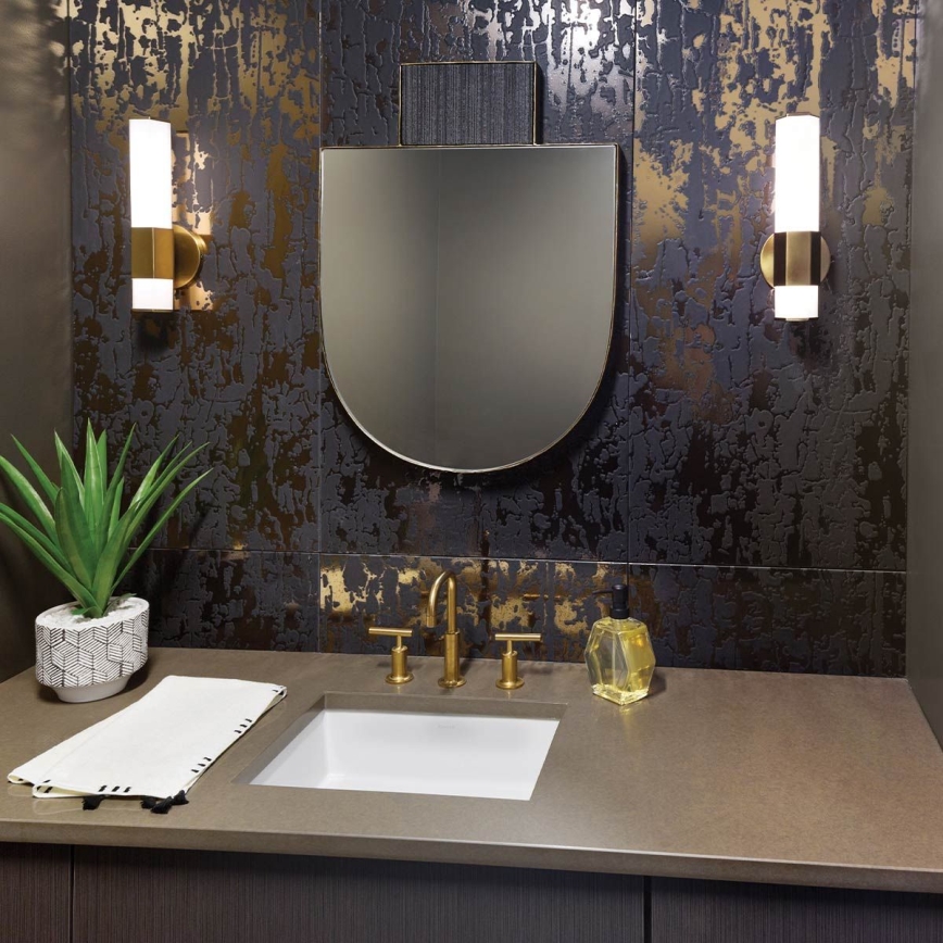 Quintiesse - Applique da bagno FACET LED/12W/230V IP44, finitura oro