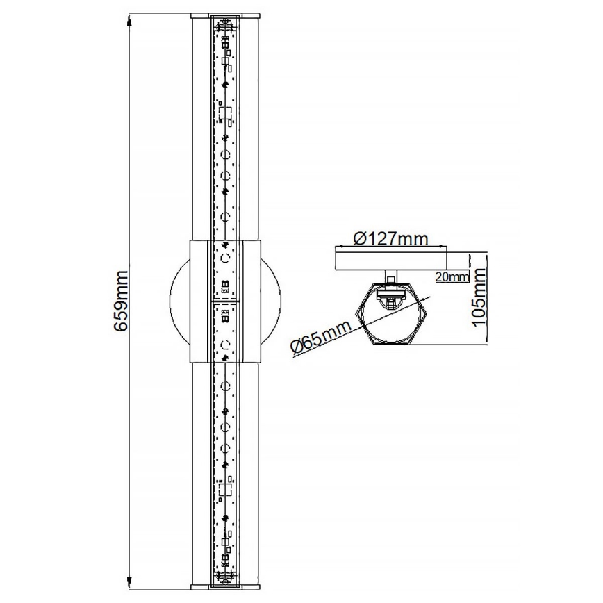 Quintiesse - LED-Badezimmer-Wandleuchte FACET 2xLED/12W/230V IP44 Gold