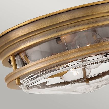 Quintiesse - Außen-Deckenleuchte HADRIAN 2xE27/40W/230V Ø 30,5 cm IP44 bronzefarben