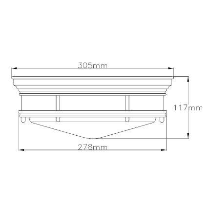 Quintiesse - Außen-Deckenleuchte HADRIAN 2xE27/40W/230V Ø 30,5 cm IP44 bronzefarben