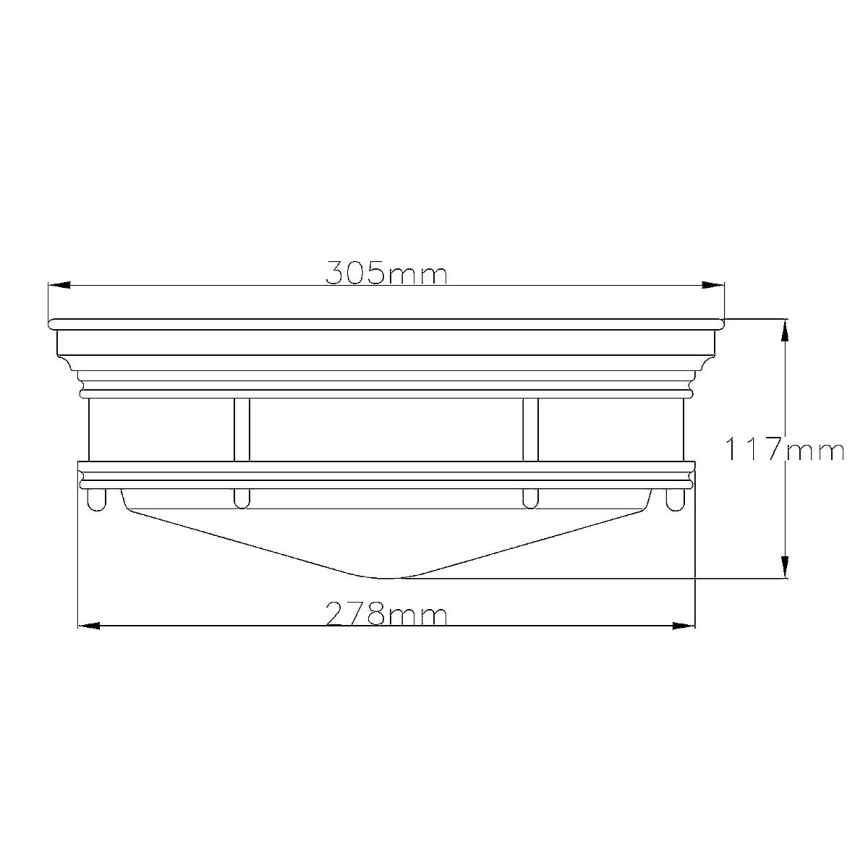 Quintiesse - Außen-Deckenleuchte HADRIAN 2xE27/40W/230V Ø 30,5 cm IP44 bronzefarben