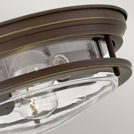 Quintiesse - Plafonnier d'extérieur HADRIAN 2xE27/40W/230V diam. 27,8 cm IP44 bronze