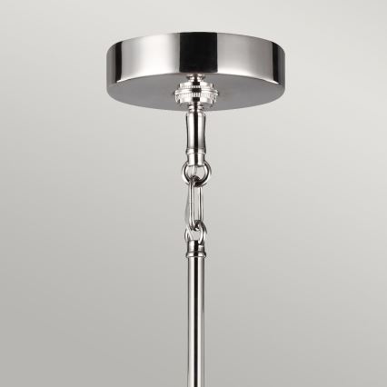 Quintiesse - Deckenleuchte mit Stange HARPER 5xE14/60W/230V Ø 77,5 cm glänzender Chrom/rauchfarben