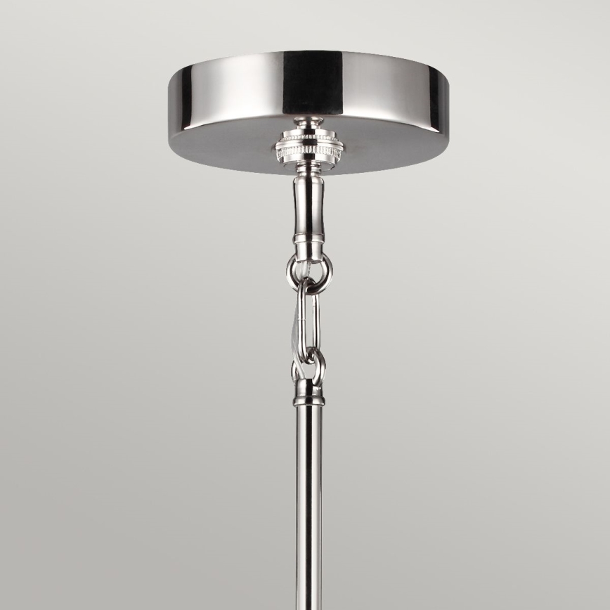 Quintiesse - Deckenleuchte mit Stange HARPER 5xE14/60W/230V Ø 77,5 cm glänzender Chrom/rauchfarben