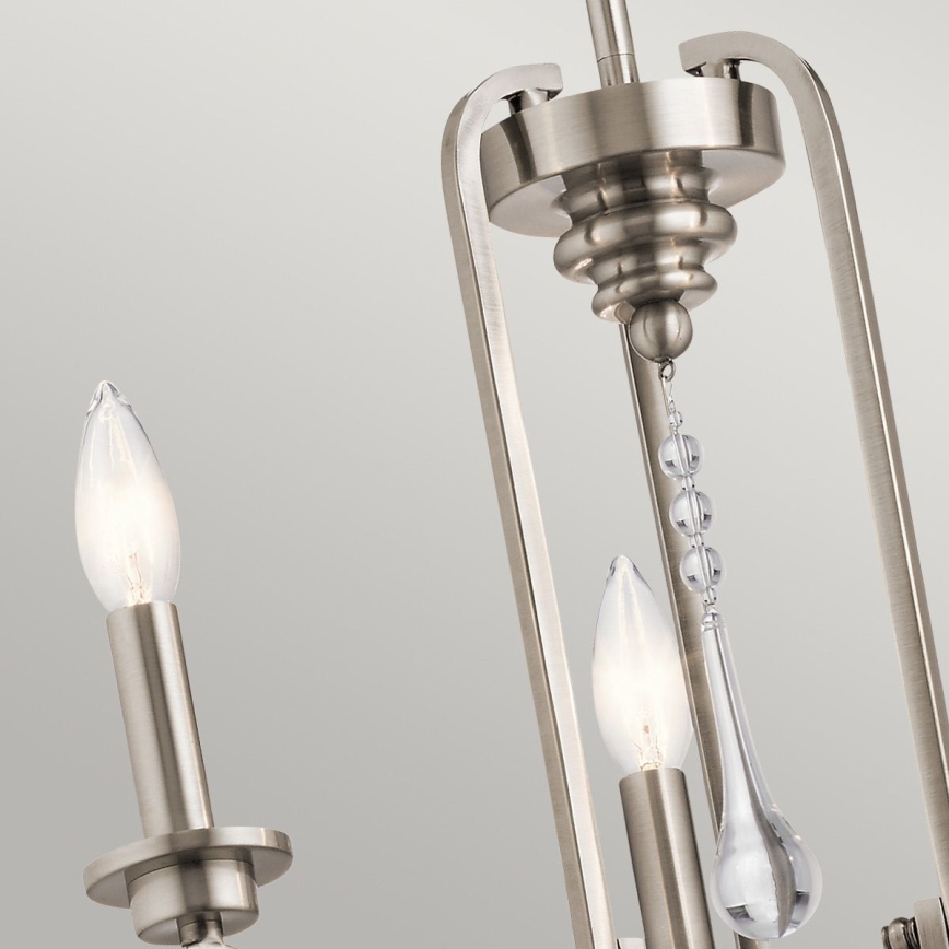 Quintiesse - Lampadario a stelo KARLEE 3xE14/60W/230V diam. 45,7 cm cromo opaco