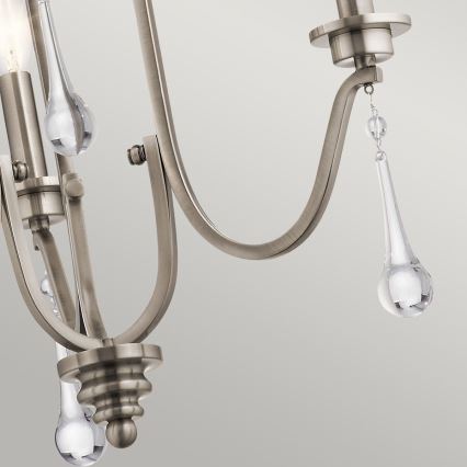 Quintiesse - Lampadario a stelo KARLEE 3xE14/60W/230V diam. 45,7 cm cromo opaco