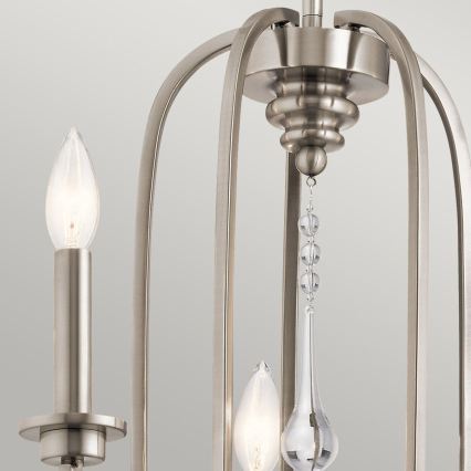 Quintiesse - Kronleuchter an Stange KARLEE 5xE14/60W/230V, Ø 61 cm, matt-chrom