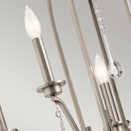 Quintiesse - Kronleuchter an Stange KARLEE 5xE14/60W/230V, Ø 61 cm, matt-chrom
