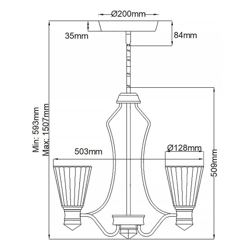 Quintiesse - Suspension LED pour salle de bains sur tige KAYVA LED/24W/230V IP44 chrome brillant