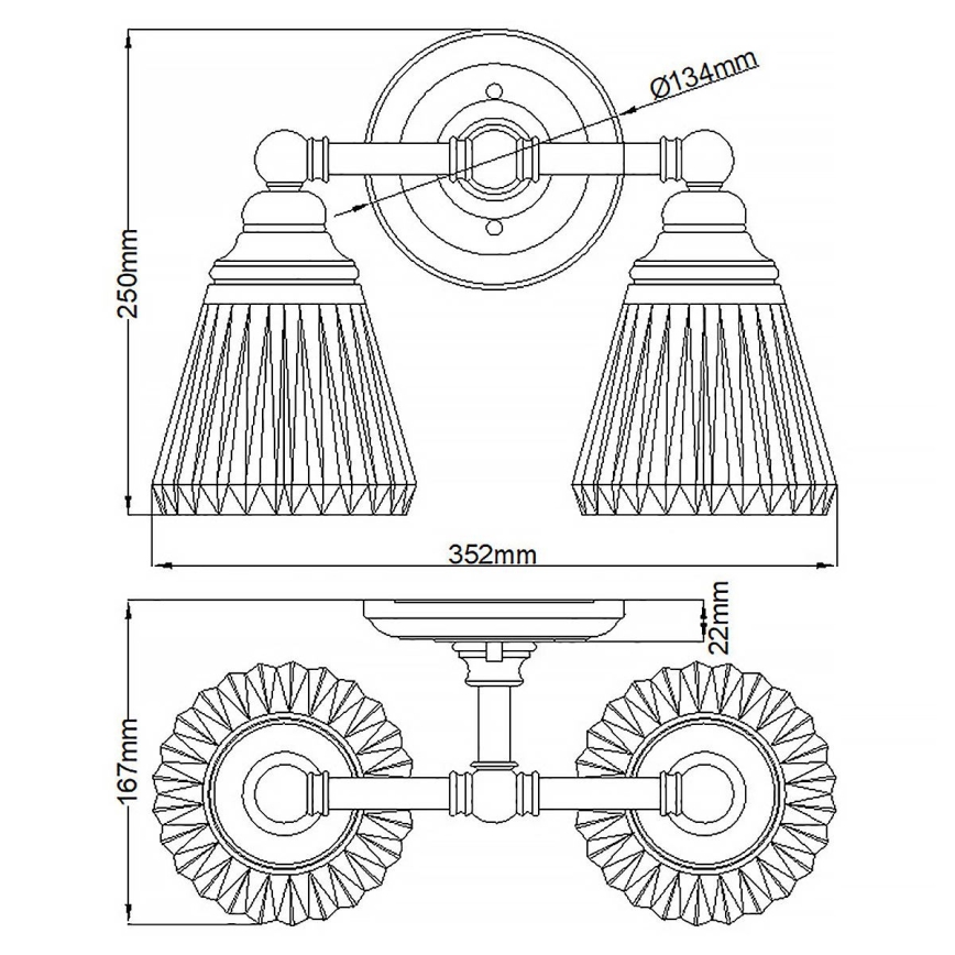 Quintiesse - Lampada da parete LED per bagno KEYNES 2xG9/3W/230V IP44 finitura cromata lucida