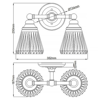 Quintiesse - Applique murale LED pour salle de bains KEYNES 2xG9/3W/230V IP44 chrome brillant