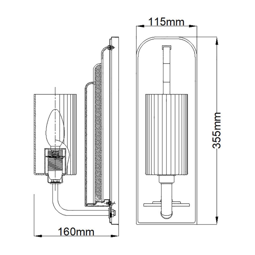 Quintiesse - Applique murale KIMROSE 1xE14/40W/230V dorée