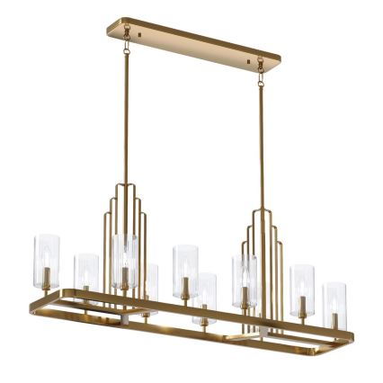 Quintiesse - Lampadario su asta KIMROSE 10xE14/40W/230V oro