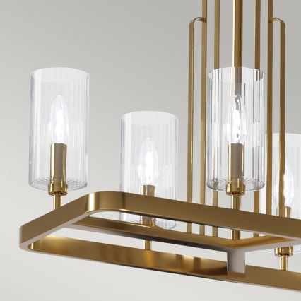 Quintiesse - Lampadario su asta KIMROSE 10xE14/40W/230V oro