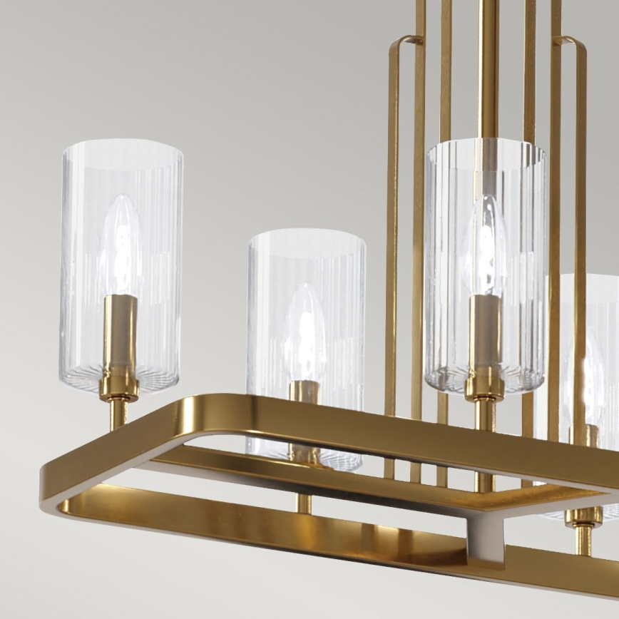 Quintiesse - Lampadario su asta KIMROSE 10xE14/40W/230V oro