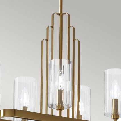 Quintiesse - Lampadario su asta KIMROSE 10xE14/40W/230V oro