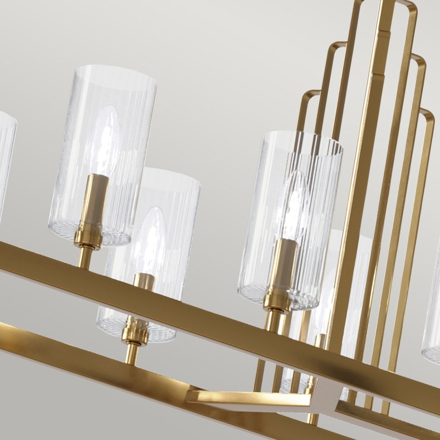 Quintiesse - Lampadario su asta KIMROSE 10xE14/40W/230V oro